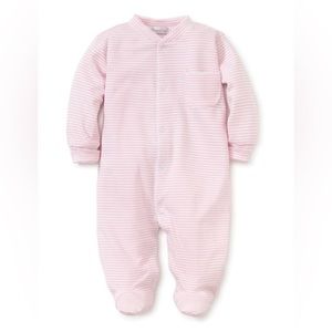 Kissy Kissy - Simple Stripes Footie in Light Pink - Size 0-3M